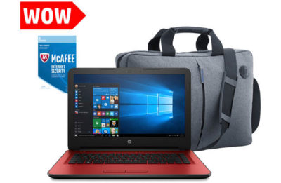 HP 14 Inch Intel i3 8GB 2TB Laptop Red - Bag & McAfee.